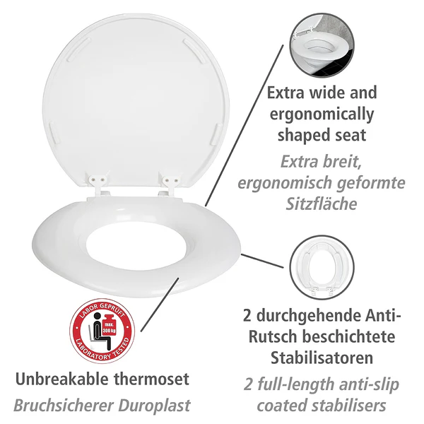 WC-Sitz Torino XXL - Duroplast / Kunststoff - Weiß - Image 10
