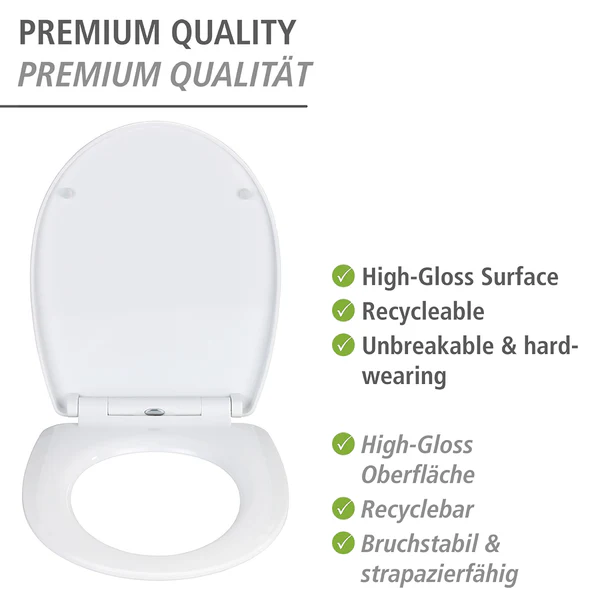 WC-Sitz Yak - Edelstahl / Thermoplast - Schwarz / Weiß - Image 2