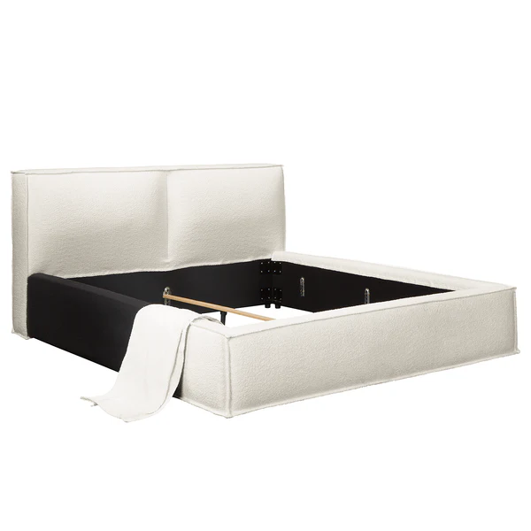 Wechselbezug KINX Polsterbett - Bouclé Stoff Abby: Polarweiß - 180 x 200cm - 110 cm - Image 3