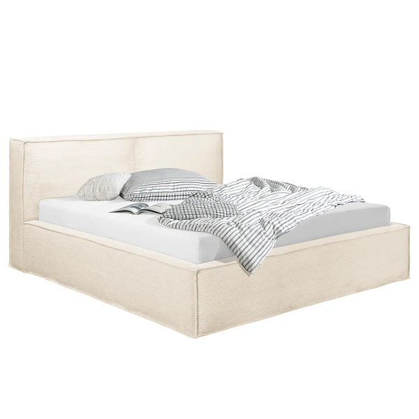 Wechselbezug KINX Polsterbett - Cordstoff Poppy: Creme - 180 x 200cm - 110 cm - Image 5