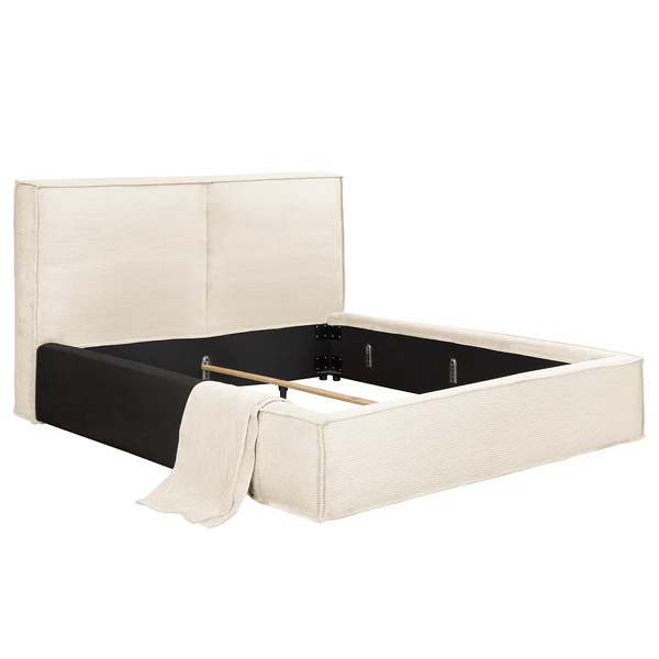 Wechselbezug KINX Polsterbett - Cordstoff Poppy: Creme - 180 x 200cm - 150 cm - Image 3