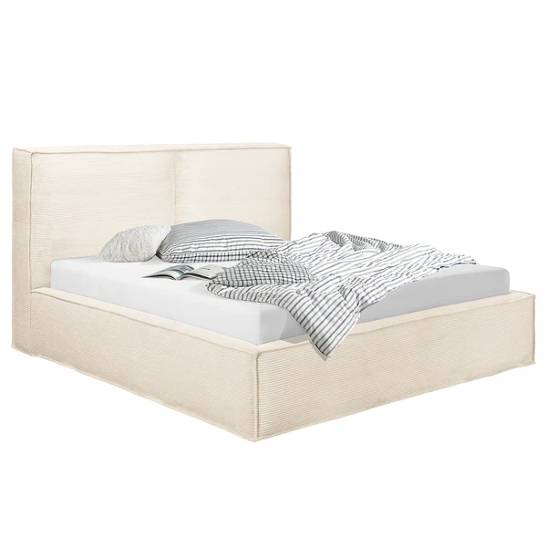 Wechselbezug KINX Polsterbett - Cordstoff Poppy: Creme - 180 x 200cm - 150 cm - Image 5