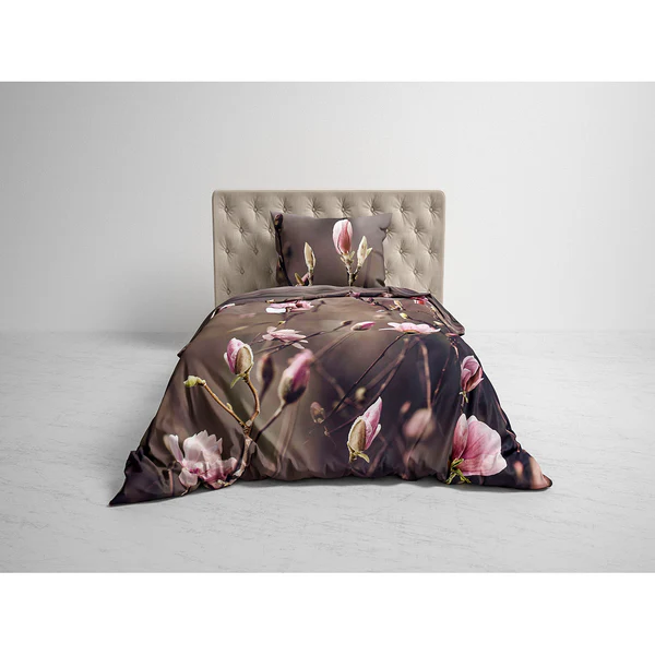 Wendebettwäsche GOTS Sarah - Twill - Rose / Taupe - 135 x 200 cm + Kissen 80 x 80 cm - Image 4