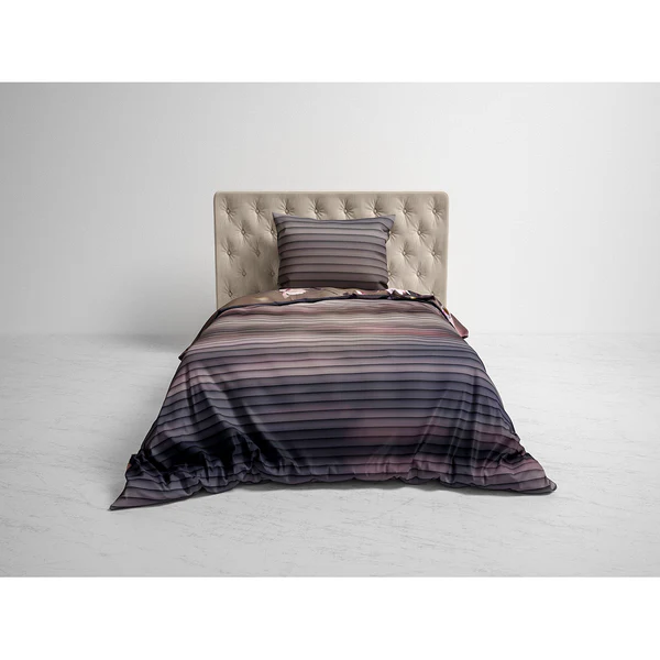 Wendebettwäsche GOTS Sarah - Twill - Rose / Taupe - 135 x 200 cm + Kissen 80 x 80 cm - Image 5