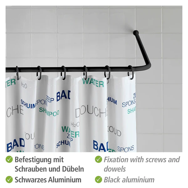 Winkelstange Universal - Aluminium / ABS-Kunststoff - Schwarz - Image 2