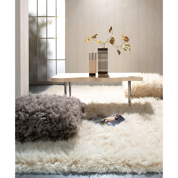 Wollteppich Flokos 2450 - Schurwolle - Weiß - 60 x 90 cm - Image 2