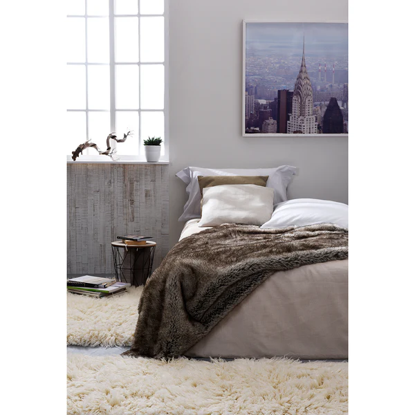 Wollteppich Flokos XXL - Schurwolle - Weiß - 60 x 90 cm - Image 3
