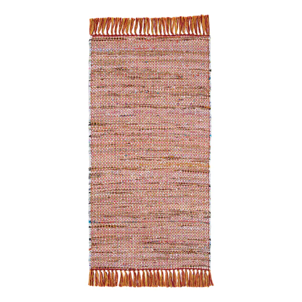 Wollteppich Frida - Baumwolle - Orange - 60 x 120 cm
