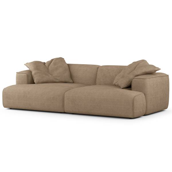 XL-Loungekissen HUDSON 2er-Set - Cordstoff Snor: Taupe - Image 4